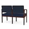 Lesro Lenox 2 Seat Tandem Seating W/ Arm, 44 in W 26 in L 31.5 in H LW2103 - alternate 3